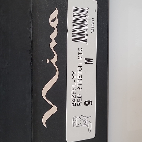 Nina Bazeel Red Stretch Microfiber Rhinestone Booties - Picture 6 of 8